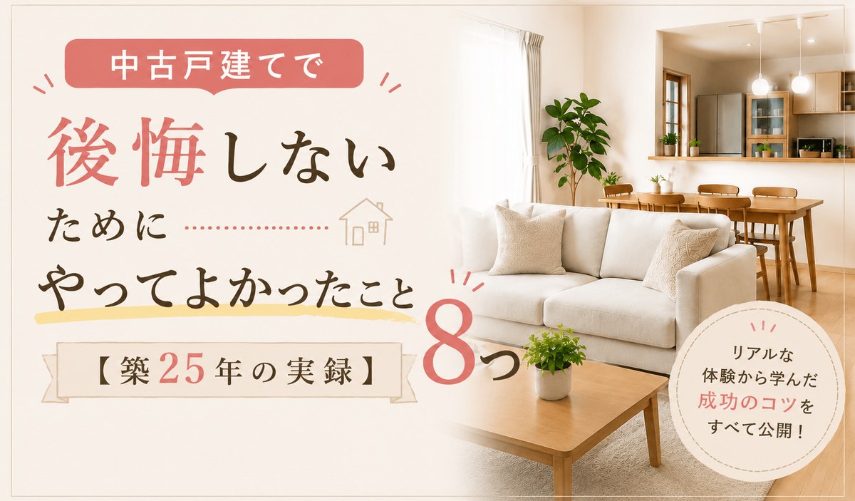 中古戸建てで後悔しないために|やってよかったこと8つ【築25年の実録】